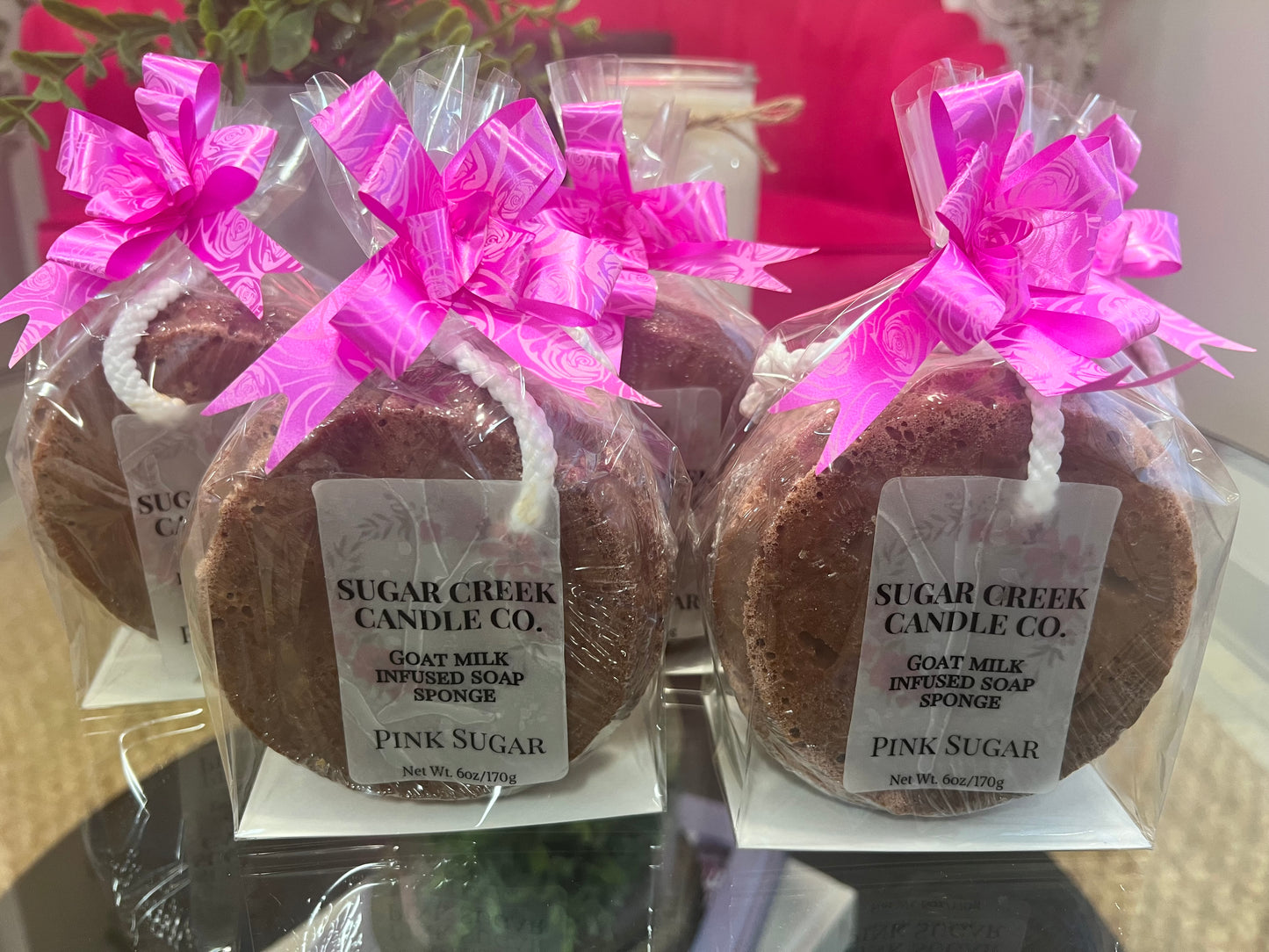 Pink Sugar Infused Soap Sponge