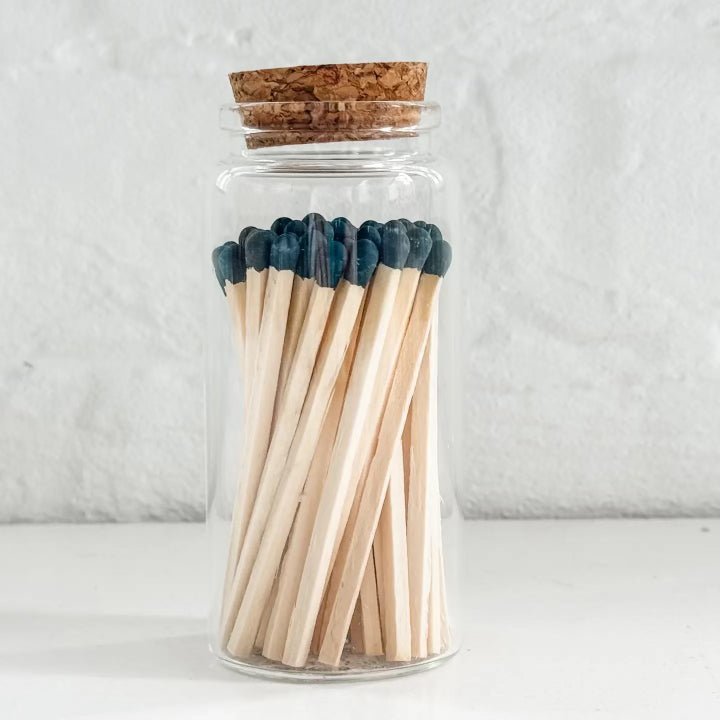 Glass Match Holder Jar