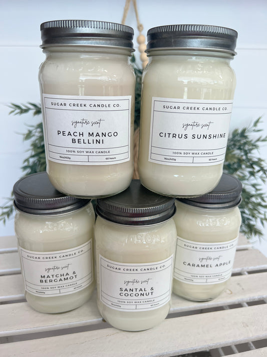 Large Mason Jar Candle - 16oz.