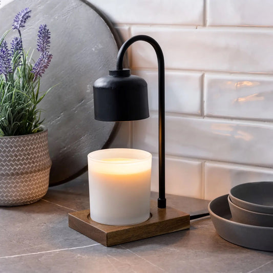 Black & Wood Candle Warmer
