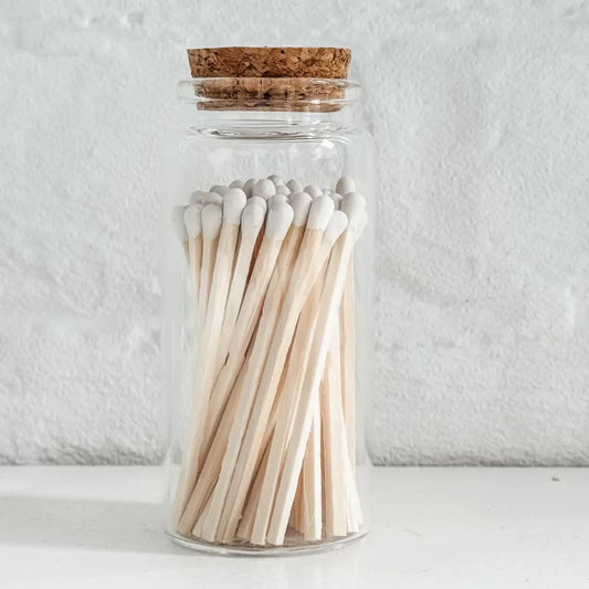 Glass Match Holder Jar